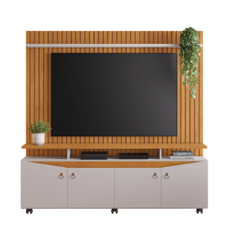 Home Conceito para TV até 65" Ripado 4 Portas Cinamomo-Off