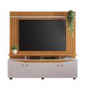 Ver imagem 1 de Home Conceito para TV até 65" Ripado 4 Portas Cinamomo-Off