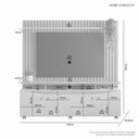 Ver imagem 3 de Home Conceito para TV até 65" Ripado 4 Portas Cinamomo-Off