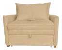 Ver imagem 3 de Poltrona-Cama Monica Retratil Macia Quarto Visita Sala Suede:Bege/Suede