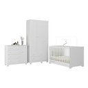 Ver imagem 2 de Quarto de Bebê Completo com Berço Americano 3 em 1 Allegra Multimóveis Mp4590 Branco