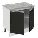 Ver imagem 4 de Balcão Madesa Glamy 80 cm 2 Portas Branco/Preto Cor:Branco/Preto