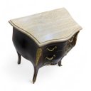 Ver imagem 3 de Cômoda Bombê Clássica com Tampo em Mármore 3 Gavetas 72x39x64cm