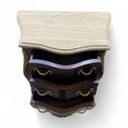 Ver imagem 5 de Cômoda Bombê Clássica com Tampo em Mármore 3 Gavetas 72x39x64cm