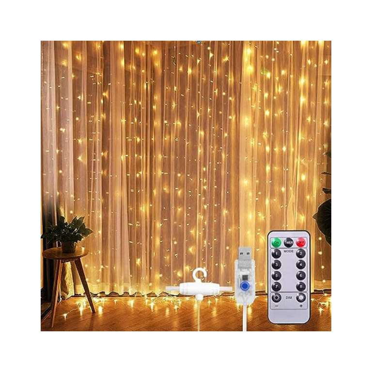 Cortina de Led Decoração com Controle Natal