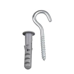 Gancho com Bucha 10mm - 6 Peças - Eda - 1