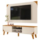 Ver imagem 1 de Rack Bancada com Painel para Tv 65 Pol 2 Portas Duna 182 Cm Cinamomo Off White Madetec