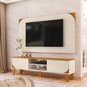 Ver imagem 6 de Rack Bancada com Painel para Tv 65 Pol 2 Portas Duna 182 Cm Cinamomo Off White Madetec