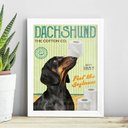 Ver imagem 1 de Quadro para Banheiro Dachshund 24x18cm:madeira Branca