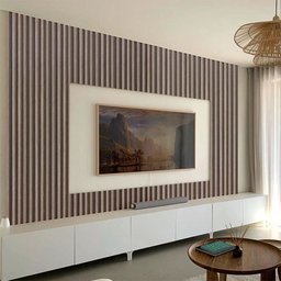 Kit 10 Painel Ripado de Madeira Pvc Cinza Mongo para Decoração Sala Quarto Cozinha 2,9m X 0,16m Open - 6