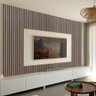 Kit 10 Painel Ripado de Madeira Pvc Cinza Mongo para Decoração Sala Quarto Cozinha 2,9m X 0,16m Open - 6