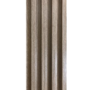 Kit 10 Painel Ripado de Madeira Pvc Cinza Mongo para Decoração Sala Quarto Cozinha 2,9m X 0,16m Open