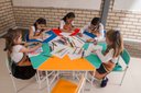 Ver imagem 1 de Círculo Sextavado Infantil C/ Cadeira em Fórmica