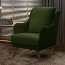 Ver imagem 2 de Poltrona Decorativa Sarah Veludo Verde