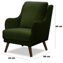 Ver imagem 3 de Poltrona Decorativa Sarah Veludo Verde