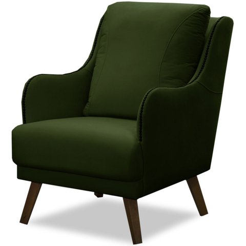 Poltrona Decorativa Sarah Veludo Verde