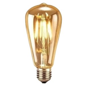 Lâmpada Vintage Filamento Led Decorativa Retrô Vintage Âmbar St64 4w 320lm