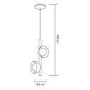 Ver imagem 4 de Luminária Pendente Jabuticaba Noruega 2 Lâmpadas para Sala de Jantar Mesa Balcão Bivolt:branco/110v/