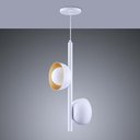 Ver imagem 2 de Luminária Pendente Jabuticaba Noruega 2 Lâmpadas para Sala de Jantar Mesa Balcão Bivolt:branco/110v/
