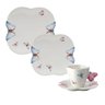 Jogo De Jantar Pratos e Xícaras de Porcelana Borboleta Wolff 18 Peças - 1