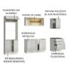 Armário de Cozinha Completa 100% MDF 250cm Frentes Branco Brilho Acordes Madesa XA01 - 5