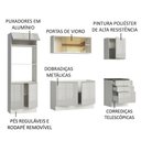 Ver imagem 5 de Armário de Cozinha Completa 100% MDF 250cm Frentes Branco Brilho Acordes Madesa XA01