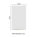 Ver imagem 3 de Armário Aéreo Madesa Lux 40 cm 1 Porta Branco/Branco Veludo