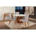 Ver imagem 1 de Mesa de Jantar + 4 Cadeiras Itália Tampo 120 Cm Castanho