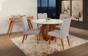 Ver imagem 1 de Mesa de Jantar + 4 Cadeiras Itália Tampo 120 Cm Castanho