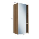 Ver imagem 4 de Armário Organizador com 2 Prateleiras e Porta com Espelho Cp7020 Mel