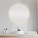 Ver imagem 2 de Espelho Decorativo Redondo com Led 60cm Parte Traseira de Parede para Banheiro Quarto Sala