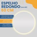 Ver imagem 3 de Espelho Decorativo Redondo com Led 60cm Parte Traseira de Parede para Banheiro Quarto Sala