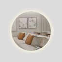 Ver imagem 1 de Espelho Decorativo Redondo com Led 60cm Parte Traseira de Parede para Banheiro Quarto Sala
