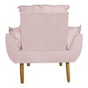 Ver imagem 3 de Poltrona Decorativa para Sala de Estar Opala Suede Rosa Claro - Montanaris Decor MD MONTANARIS DECOR