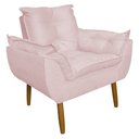 Ver imagem 1 de Poltrona Decorativa para Sala de Estar Opala Suede Rosa Claro - Montanaris Decor MD MONTANARIS DECOR