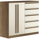 Ver imagem 1 de Comoda Grande Malaga Gold 2 Portas 5 Gavetas Santos Andira