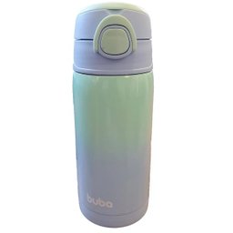 Copo Garrafa Termica Infantil com Canudo AÇO INOX 400ML Buba Azul - 4
