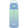 Copo Garrafa Termica Infantil com Canudo AÇO INOX 400ML Buba Azul - 3