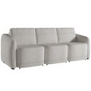 Ver imagem 1 de Sofá Cama para Sala de Estar 3 Lugares 306cm Montserrat K01 Bouclê Creme - Lyam Decor