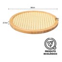 Ver imagem 5 de Bandeja Decorativa Redonda de Bambu e Palha Base Giratória