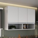 Ver imagem 5 de Armário Aéreo Multiuso 3 Portas com Nicho P/cozinha 100% Mdf