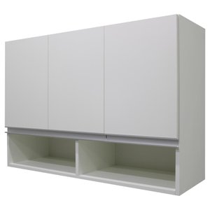 Armário Aéreo Multiuso 3 Portas com Nicho P/cozinha 100% Mdf