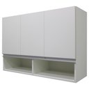 Ver imagem 1 de Armário Aéreo Multiuso 3 Portas com Nicho P/cozinha 100% Mdf