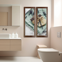 Ver imagem 2 de 2 Quadros Decorativos Banheiro Social Lavabo Toalete Sabonete Ramos 20x60cm
