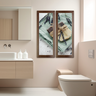 2 Quadros Decorativos Banheiro Social Lavabo Toalete Sabonete Ramos 20x60cm - 2