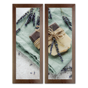 Ver imagem 1 de 2 Quadros Decorativos Banheiro Social Lavabo Toalete Sabonete Ramos 20x60cm