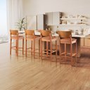 Ver imagem 1 de Kit 4 Banquetas Altas Siena em Madeira Maciça Caramelo