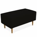Ver imagem 4 de Kit 02 Puffs Cléo W01 Pés Palito 90 Cm Suede Preto