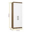 Ver imagem 3 de Guarda Roupa Dormitório Modulado Paris Módulo 2 Portas - Luciane 325:Avelã e Cinammon