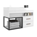 Ver imagem 1 de Balcão New 80 MDF 15mm 2 Gavetas com Tampo e Nicho 80cm Cor Noce - Belizze Móveis